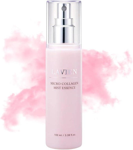 Lavien Micro Collagen Mist Essence - Hydrating Facial Spray, Redness and Smooth Skin - Suitable All Skin Types - 3.38 Fl Oz Bottle