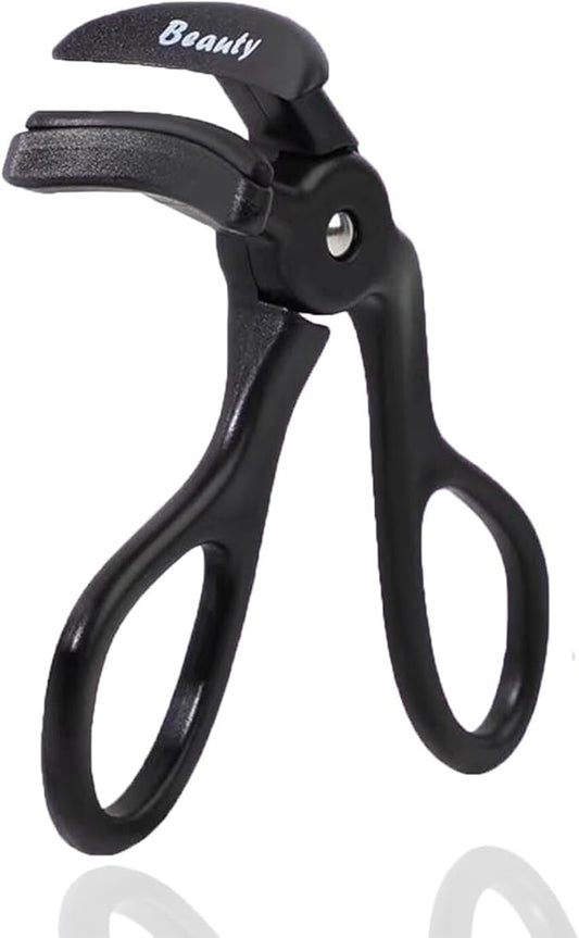 Eyelash Curlers - Plastic Eyelash Curler with Silicone Refill Pads Premium Cute Small Eye Lash Curler for No Pinching or Pulling Lash Curler Makeup Tool for Women Girls Eyelash, Black