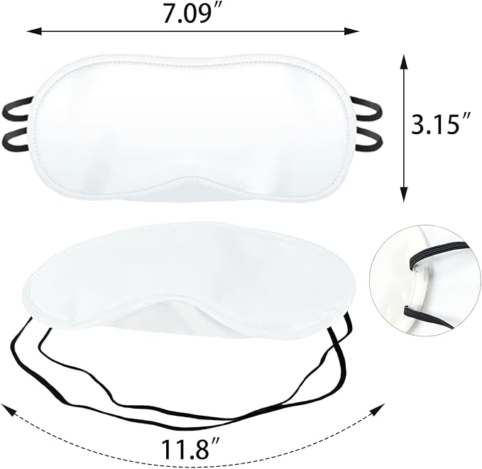 20 PCS Eye Mask Sleepover Party Supplies Slumber Party Favors for Girls Pajama Party Decorations Sleep Soft Shade Blindfold Eye Covering Color The Bulk Game Stuff(White & Black)