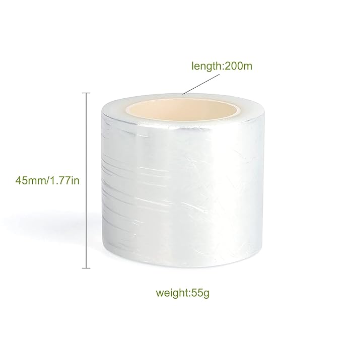 3 Pack Preservative Film Plastic Wrap for Eyebrow Lamination Lash Lift Lip Blush Tint Kit Semi Permanent Make Up PMU Supplies Microblading Kit 42mm Width 200 Meter (3 Pack)