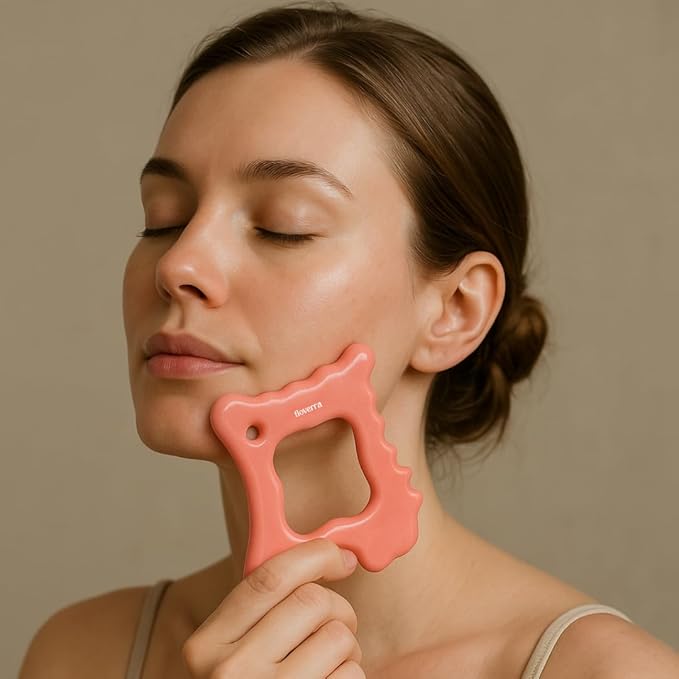 Lymphatic Drainage Ceramic Gua Sha Massage Tool, Korean Face and Body guasha, Portable and Lightweight Scraping Tool