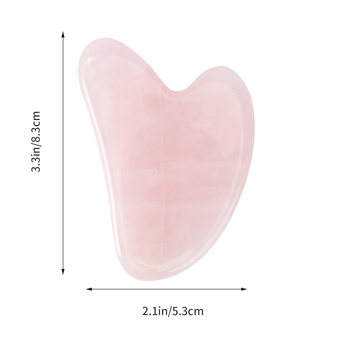 rosenice Gua Sha Facial Tools Guasha Tool Gua Sha Jade Stone for Face Skincare Facial Body Acupuncture Relieve Muscle Tensions Reduce Puffiness Festive Gifts (Pink)