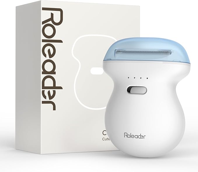 Mini Body Hair Trimmer for Travel, Womens Electric Shaver Type-C Rechargeable Hair Removal Razor with LED Display, Waterproof Wet/Dry Home Use, On-The-Go White