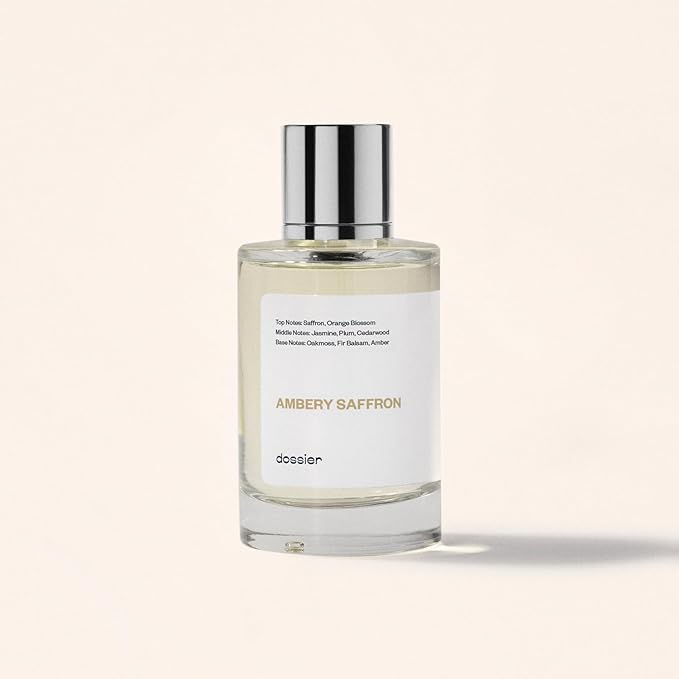 Dossier - Ambery Saffron - Eau de Parfum - Inspired by MFK's B.accarat R.ouge 5.40 - Vegan, Unisex Perfume Spray - 3.4 Fl Oz (100ml)