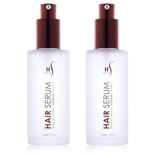 Herstyler Argan Oil Serum for Natural Shine - Anti-Frizz Straightening Serum for Damaged Tresses (Pack of 2)