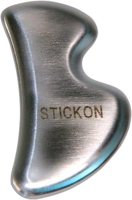 STICKON Stainless Steel Gua Sha Scraping Massage IASTM Soft Tissue Mobilization Tool (B Shape)