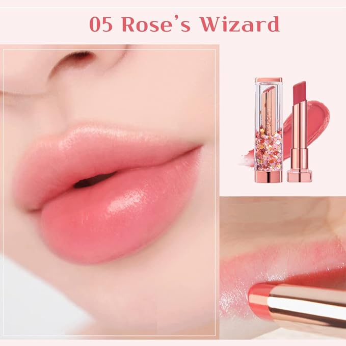 Sparkle Cute Lip Balm, Rose Red, Moisturizing,