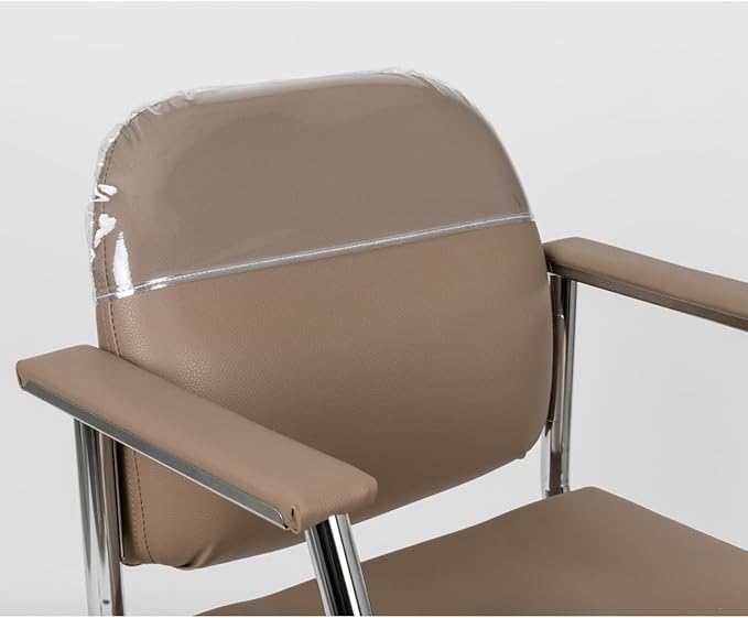 Zaria Wide Salon Styling Chair, Round Chrome 360° Swivel Hydraulic | Minerva Beauty (Taupe)