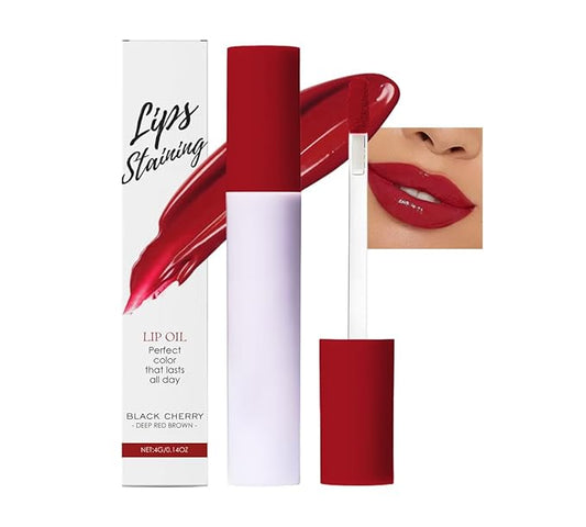 Nourishing High-Shine Lip Gloss,Hydrating & Moisturizing Lip Tint, Non-Sticky, Long-Lasting Glossy Lip Stain,Softens & Plumps Lips for Smooth,Gentle Formula for Dry Lips 09#Deep Red Brown