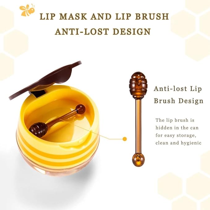 Lip Plumper Lip Mask Set, Bee Exfoliator