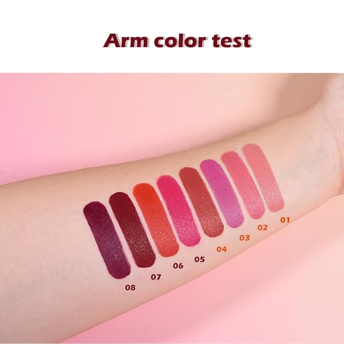 4Pcs Matte Lipstick Crayon Set for Women, Neutral Lip Stick Pencil 24 Hour Long Lasting Waterproof, Non-Drying Hydrating Formula Lip Gloss Makeup, Vegan & Cruelty-Free, 02
