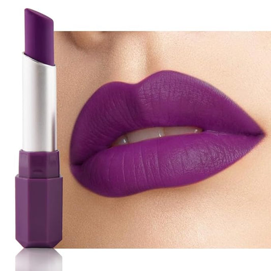 Purple Mauve Matte Lipstick - Pigmented Lip Crayon & Face Paint Stick for Women Everyday Halloween Birthday Party Wear, Younger-Looking Lip Makeup, Labial para fiesta de disfraces 10
