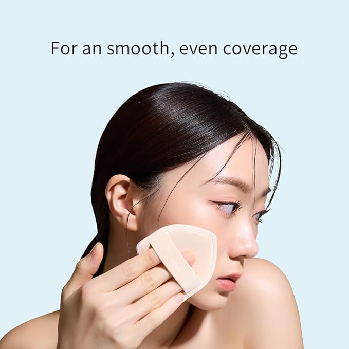 Solone 2Pcs Cushion Makeup Sponge Puff with Elastic Band - For Foundation, Concealer, Loose Powder; Long-Lasting, Beginner-Friendly and Comes with Travel Case