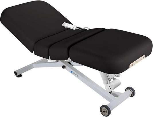 EarthLite Ellora Electric Lift Salon Massage Table, Manual Tilt, Made in USA, 32" x 73", Black