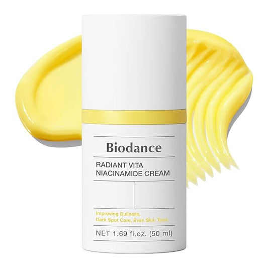 BIODANCE Radiant Vita Niacinamide Cream, Brightening, Dark Spot Correcting Facial Moisturizer, Korean Skincare, Stocking stuffers for teen girls | 1.69 fl.oz, 50ml