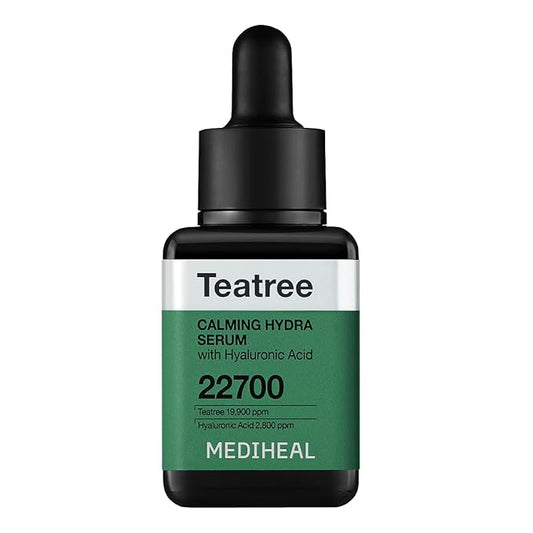 Mediheal Teatree Calming Serum 1.35 fl.oz - Quick Skin Calming and Redness Relief - Sebum Care, Oil Moisture Balance & Deep Moisturization with Hyaluronic Acid