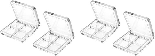 Beaupretty 4 Pieces Empty Eyeshadow Pallet 4 Grids