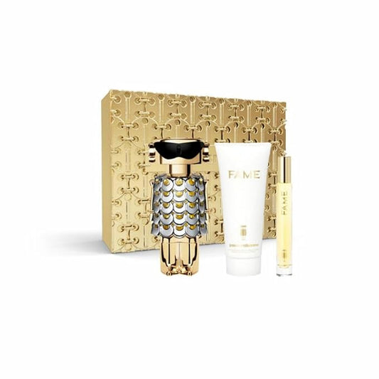 Fame by Paco Rabanne for Women - 3 Pc Gift Set 2.7 oz EDP Spray, 0.34oz EDP Spray, 3.4oz Body Lotion