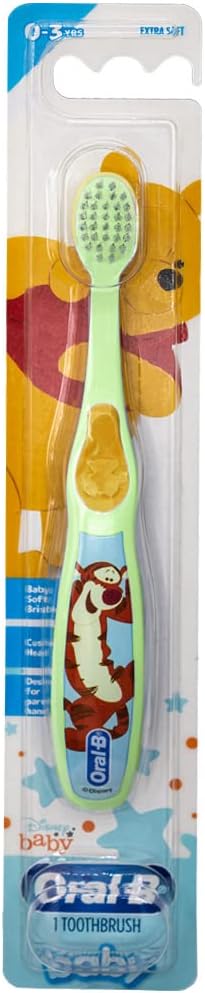 Oral-B Baby Manual Toothbrush, Pooh Characters, 0-3 Years Old, Extra Soft (Characters Vary) - Pack of 2