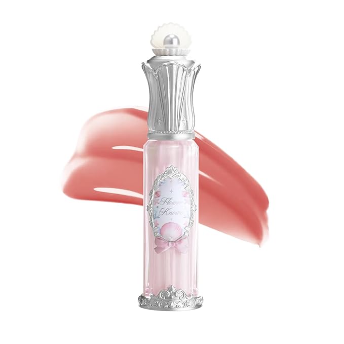 Flower Knows Shell's Jewel Nourishing Lip Glaze,Hydrating Lip Gloss with Hyaluronic,Moisturizing Plumping Oil,Non-Sticky Formula,0.16 fl.oz(P02 Stellar Nacre)