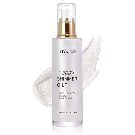 Liyalan Shimmer Body Oil Pearl White