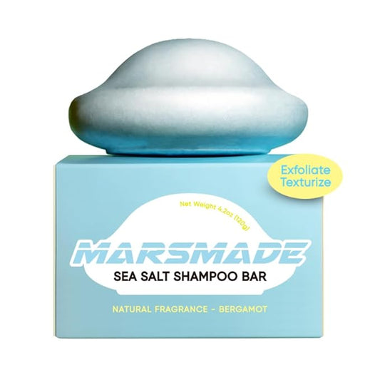 Sea Salt Shampoo Bar 2.0 - Hydrating & Moisturizing Natural Hair Soap for Volume & Scalp Nourishment - Solid Shampoo for All Hair Types (120g, 4.23oz)
