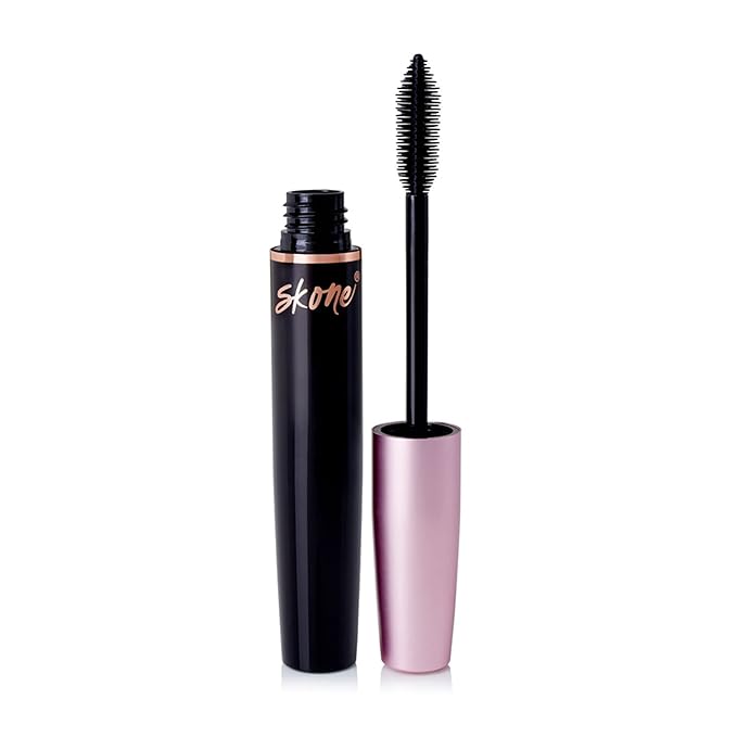 Skone Cosmetics Insanely Intense Luxe Waterproof Mascara – Black, Smudge-Proof & Long-Lasting – Volumizing & Lengthening for Dramatic Lash Lift & False Lash Effect – Bold Eye Mascara, 0.34 oz