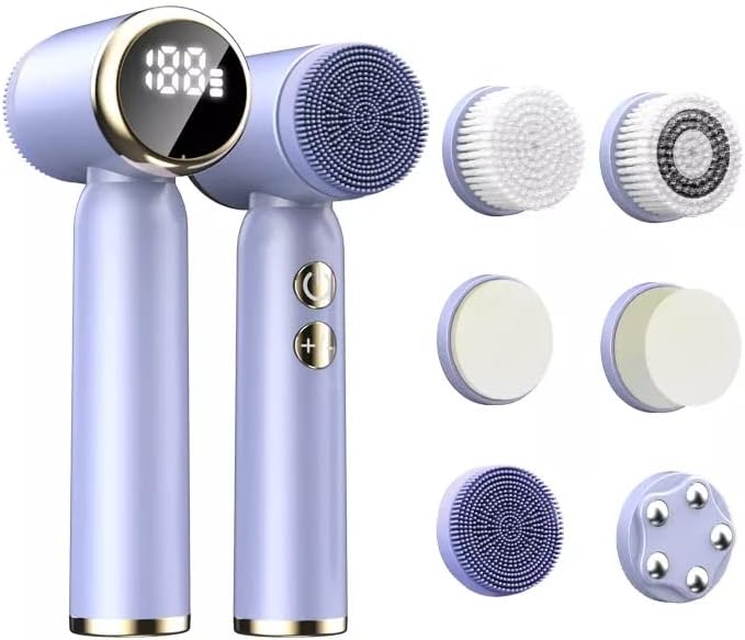 OLAZARAH | Facial Cleansing Exfoliating Face Wash Brush, Rechargeable Waterproof LCD Display Screen by OlaZarah