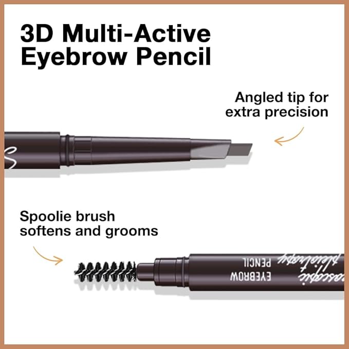 12 Pcs Ultimate Eyebrow Retractable Definer Pencils,Dual-Sided Natural Soft Textured Eyebrow Pencil, for Daily Look Eyebrow Makeup,Brow Brush,Fine Tip (12Pcs-Medium Brown-Retractable Triangle)