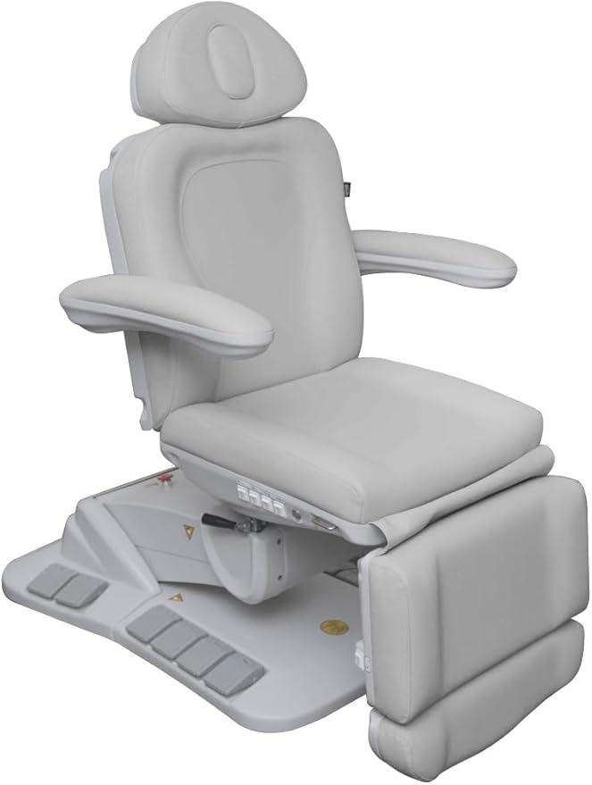 Premium Facial Bed for Esthetician, Electric Med Spa Chair with 120° Rotation, Built-in Foot Controls, Medical-Grade Microfiber, 2-Year Warranty, Memory Functions - 2246EBM, White