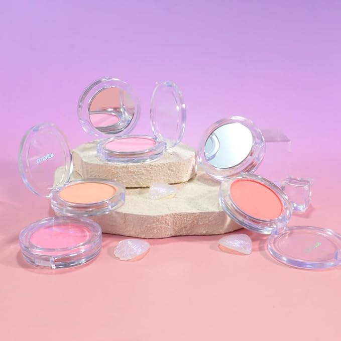 Blush for Cheeks Makeup Palette, Natural Matte Cream Powder Single Blushes for Eye and Cheek, Buildable Long-Lasting Color,Vegan & Cruelty-Free,Everyday Makeup Look for Women,#06-Deep Nude