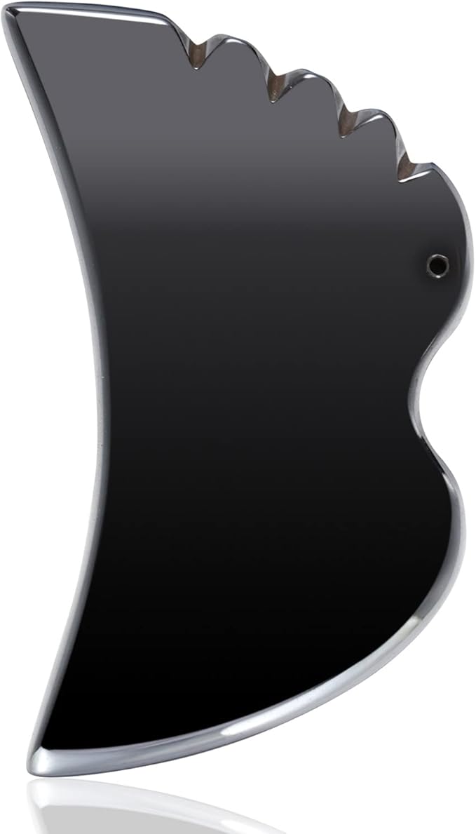 Gua Sha Face Massage Beauty Tool Natural Terahertz Energy Stone Guasha Scraping Facial Massager for Spa Body Relaxing