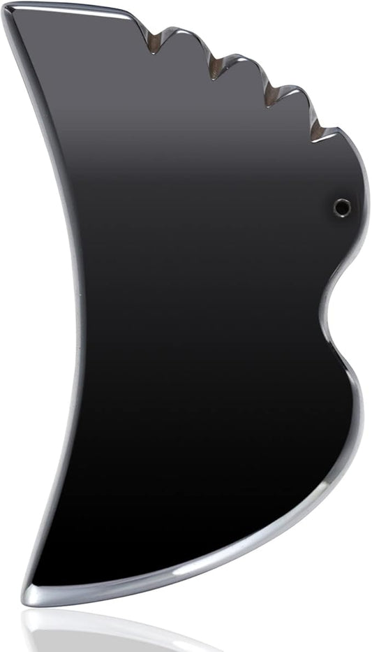 Gua Sha Face Massage Beauty Tool Natural Terahertz Energy Stone Guasha Scraping Facial Massager for Spa Body Relaxing