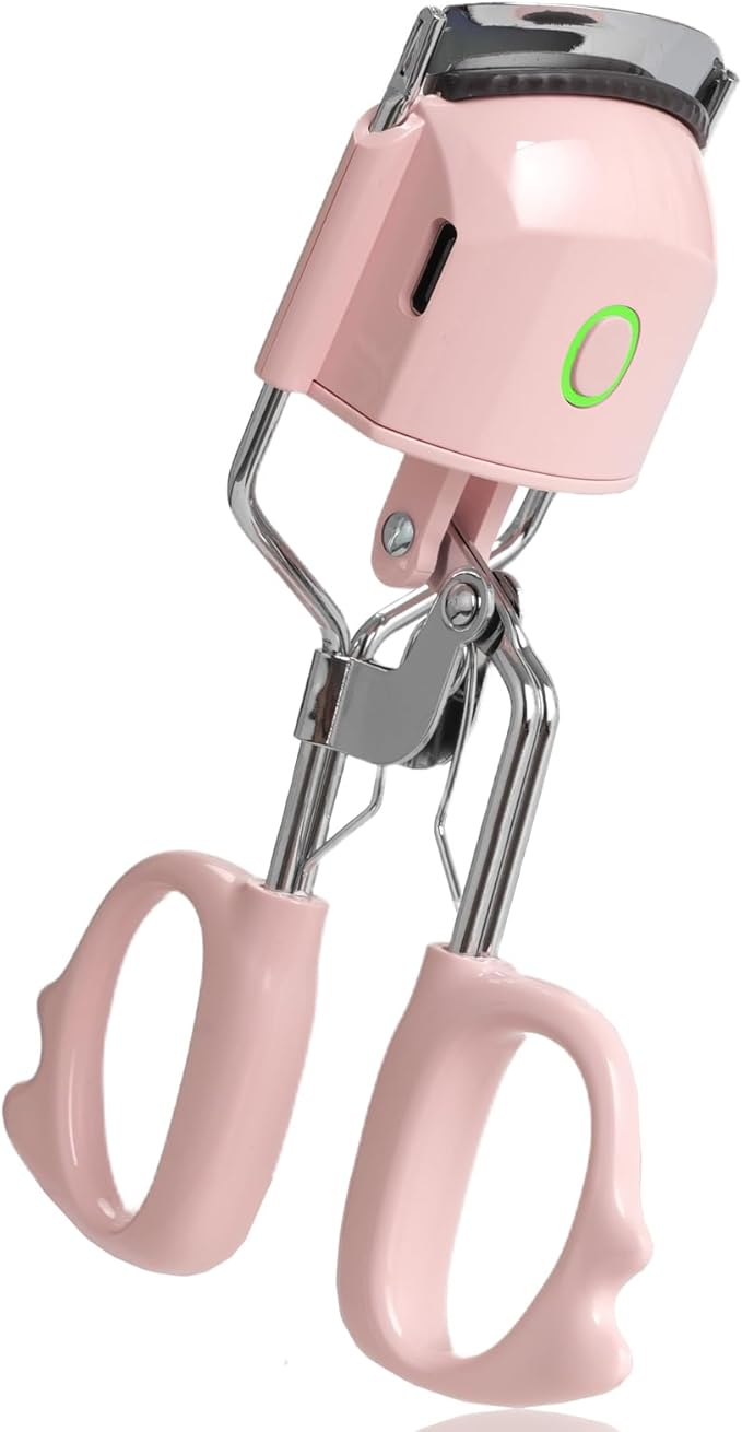 Heated Eyelash Curler Fast Heat up Within 15s, Electric Eyelash Curlers with 2 Temperature Modes for 24H Long-Lasting Eyelash Curls, Type-C Rechargeable Lash Curler, Quick Natural Curling Eye Lashes