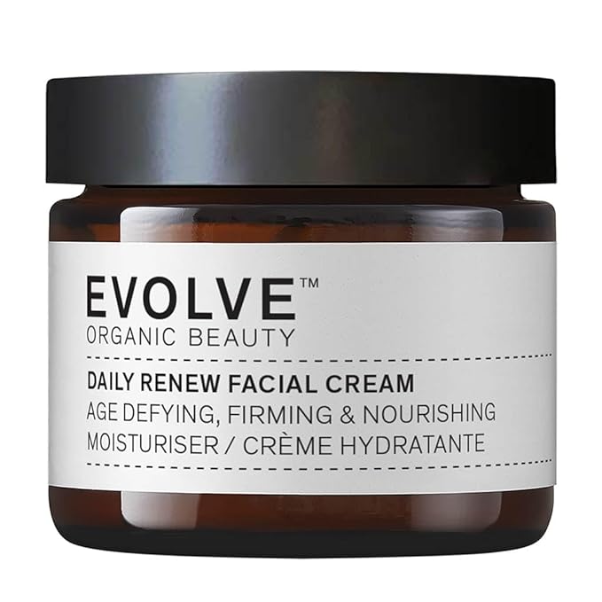 Evolve Organic Beauty - Natural Daily Renew Facial Cream | Small-Batch, Vegan Clean Beauty (2 oz | 60 mL) Packaging May Vary
