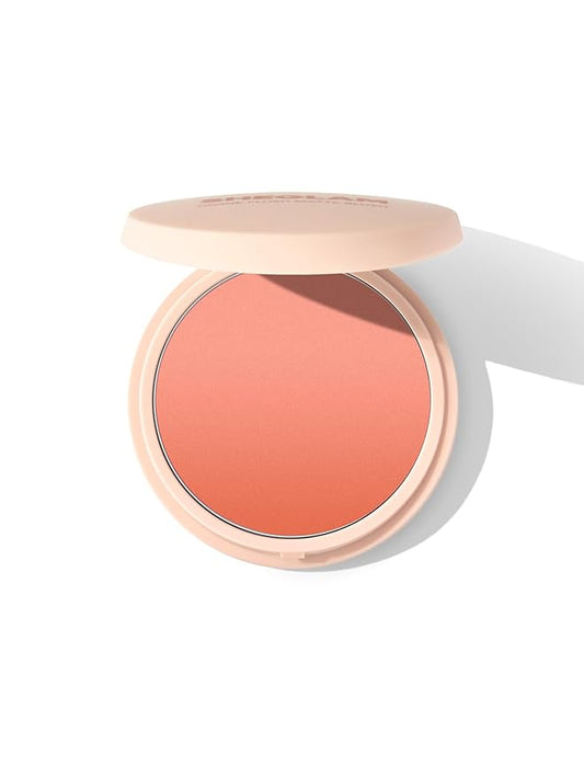 SHEGLAM Divine Flush Matte Blush Powder - Highly Pigmented, Non-Fading, Long Lasting, Lightweight, Natural Face Makeup - Tangerine