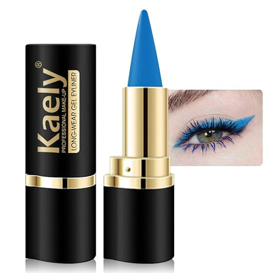 Kaely Light Blue Gel Eyeliner Pencil,Waterproof Smudge Proof Eye Liner Pen,Cat Eye Goth Halloween Makeup,Eye Black Face Paint Lipstick Crayon,Color Colorful Eyeliner Eyeshadow Stick,06