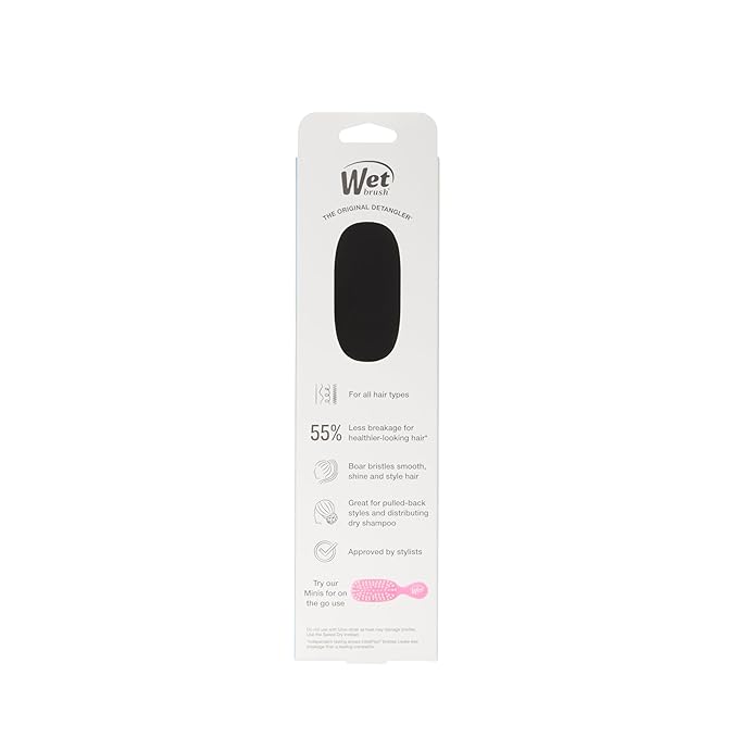 Wet Brush Shine Enhancer Hair Brush, Purple - Exclusive Ultra-soft IntelliFlex Bristles - Natural Boar Bristles Leave Hair Shiny And Smooth For All Hair Types - For Women, Men, Wet And Dry