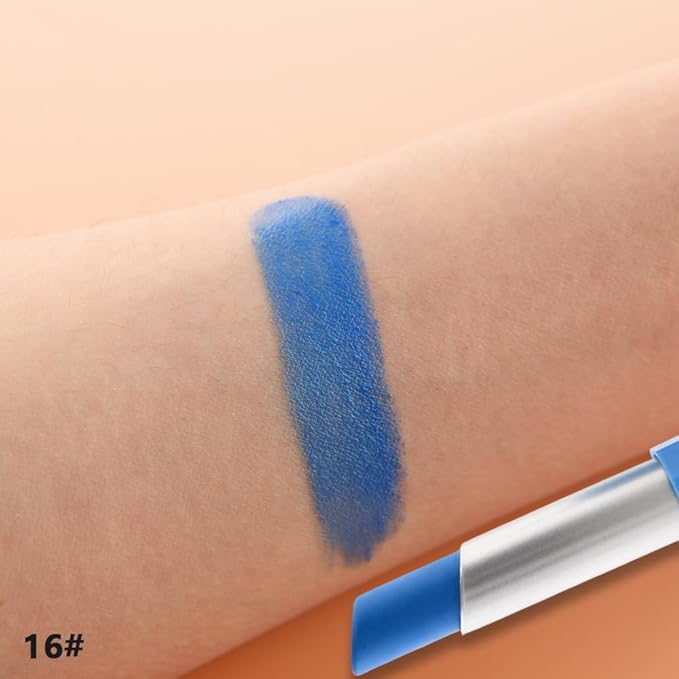 Sky Blue Matte Lipstick - Pigmented Lip Crayon & Face Paint Stick for Women Everyday Halloween Birthday Party Wear, Younger-Looking Lip Makeup, Labial para fiesta de disfraces 16