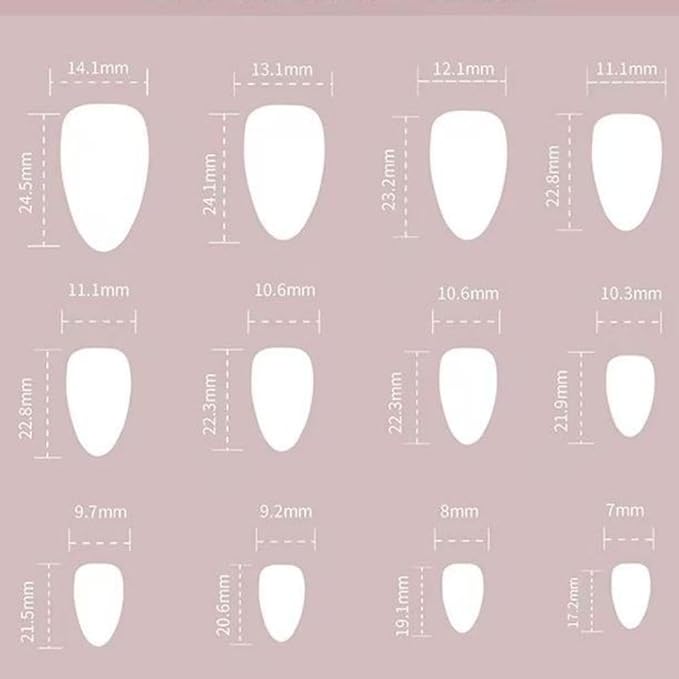 Floral Press on Nails White French Tip Fake Nails with Pearl Design Spring Summer Nail Glossy Reusable Artificial Acrylic Full Cover Stick on Nails Medium Almond False Nails for Women Manicure 24Pcs