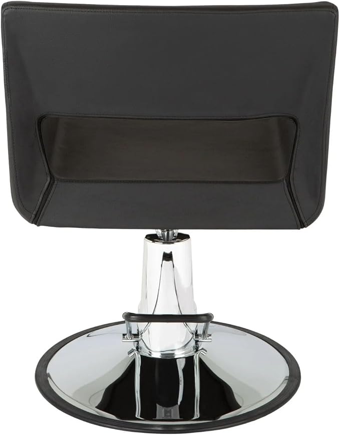 Buy-Rite Rosa Styling Chair for Professional Salons & Barbers - Black Crocodile Vinyl, 23" Chrome Base, Hydraulic Pump, Seamless Design, T-Bar Footrest, Wide Seat with Low-Cut Back, YLG-ROSASTYL-BLK