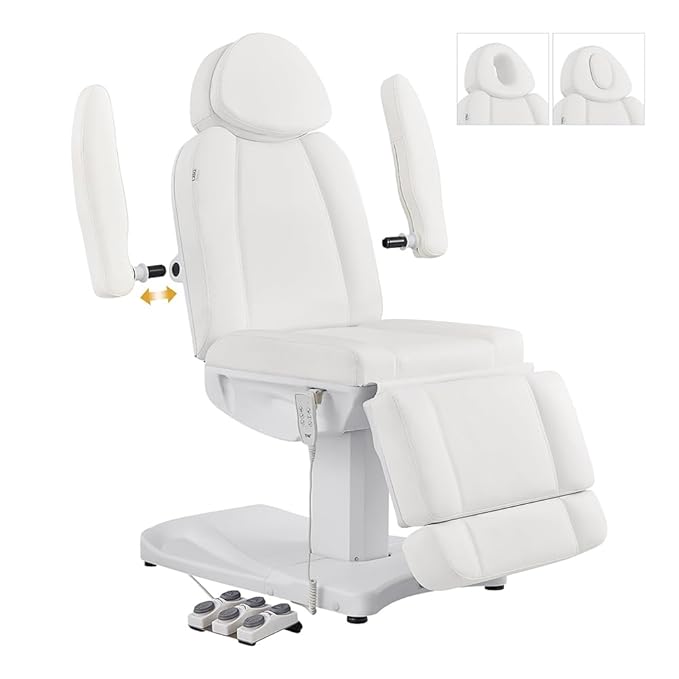 Dir Full Electrical Medical Aesthetic Chair Facial Beauty Bed Podiatry Doctors Office Chair with 3 Motors Ink