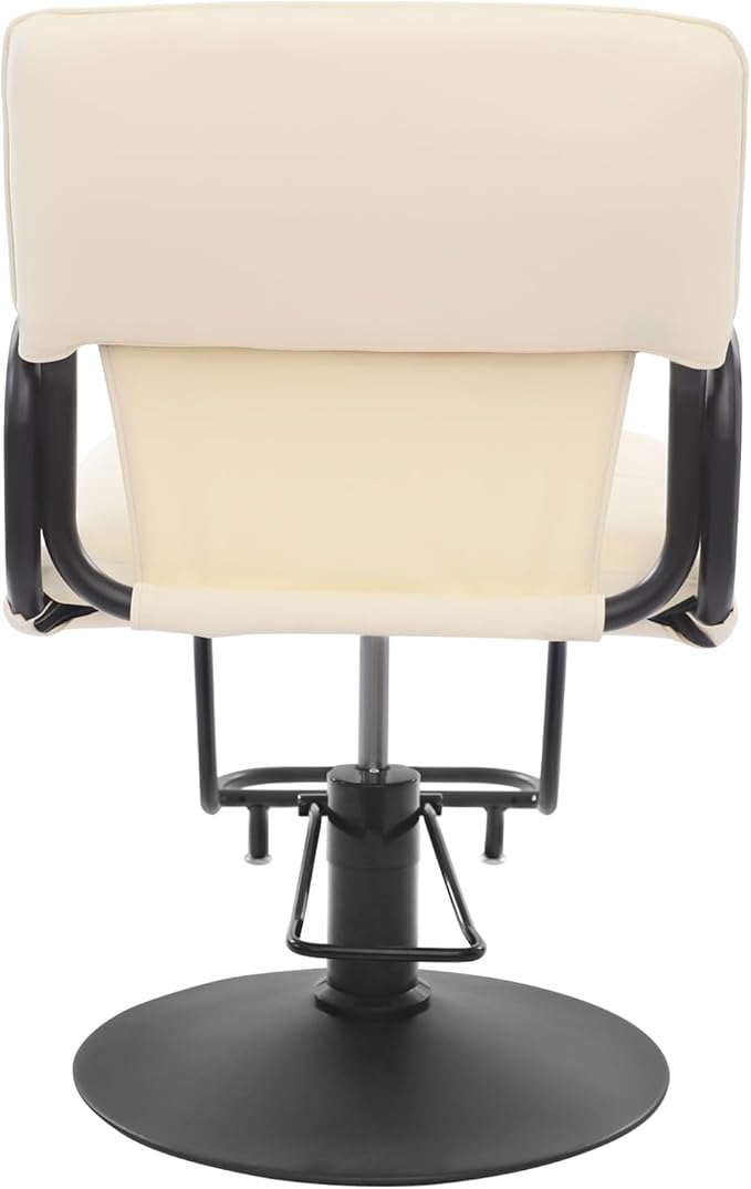 Barber Salon Chair for Hair Stylist,Hair Chair for Barbershop Home Height Adjustable & 360° Swivel Styling Salon Chairs Spa Beauty Salon Equipment, 550Lbs Capacity (White)