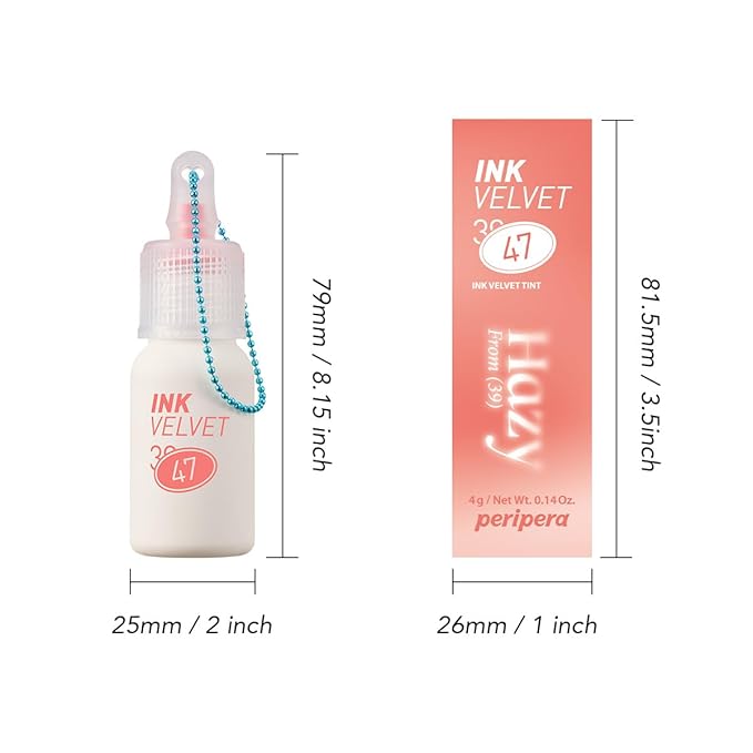 Peripera Ink The Velvet Lip Tint - High Pigment Color, Longwear, Weightless, Not Animal Tested, Gluten-Free, Paraben-Free (047 Sunny Coral)