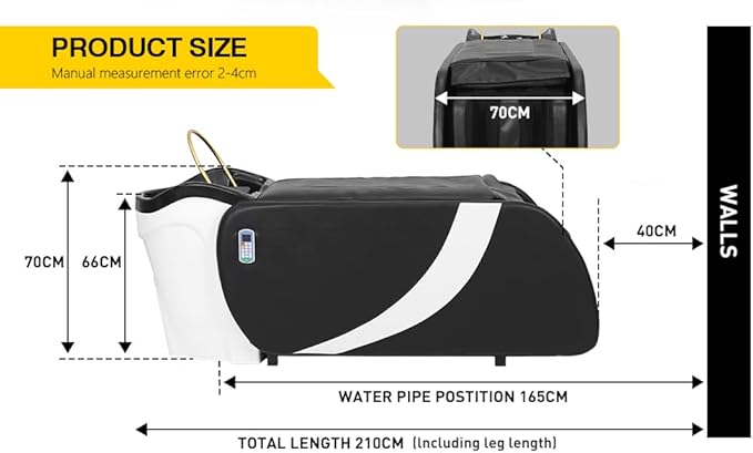 TATARTIST Head Spa Massage Bed Automatic Shampoo Bed Head Spa Equipment Shampoo Bowl and Massage Chair for Hairdressing Beauty Salon