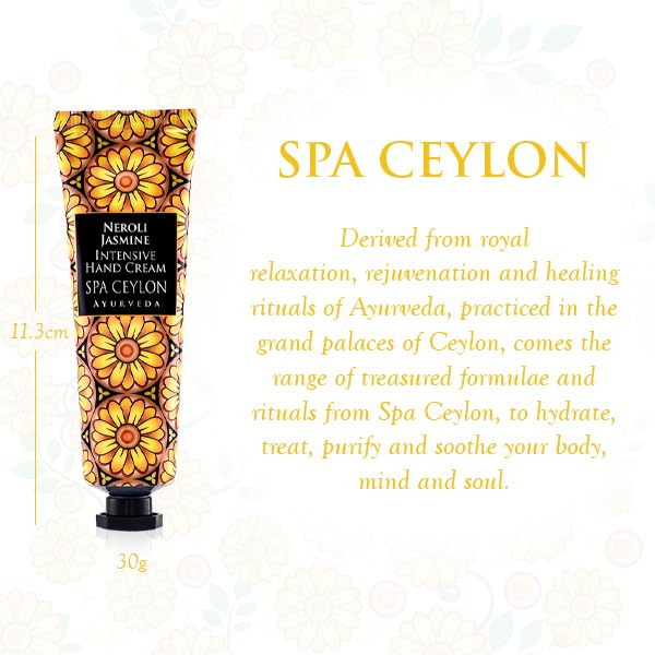 SPA CEYLON NEROLI JASMINE Intensive Hand Cream | Vitamin-Rich | Hydrate | Moisturize | 100% Vegetarian | Suitable for all skin types