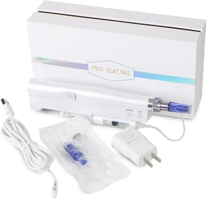 Elitzia Non-Needle Injection Facial Rejuvenation Skin Care Tools Instrument 2 Cartridges for Home Use ETNV6138