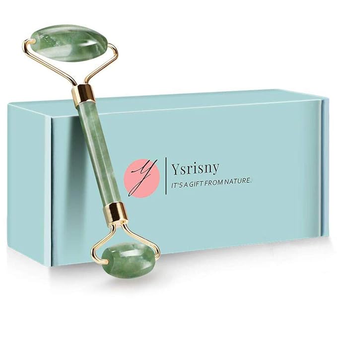 Jade Roller for Face - Facial Massage Tool for Anti Aging Wrinkles and Skin Rejuvenate -100% Natural Jade Stone for Face Eyes (Jade Roller -1pcs)