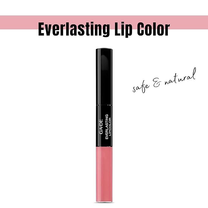 GA-DE Everlasting Lip Color, 27 - Full Coverage, Non-Oily, Moisturizing, Long Lasting Lipstick - Dries Quickly into Ultra-Thin Film - 0.28 oz