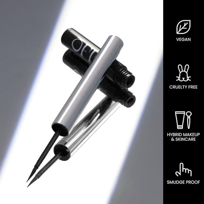 OFIR Brow Tonic Serum Browliner | Smudge-Proof Matte Finish | Hybrid Makeup & Skincare with Hyaluronic Acid & Plant Extracts | Strengthening | Cruelty-Free Brow Serum| Pepper - Cool Black, 0.057 Oz